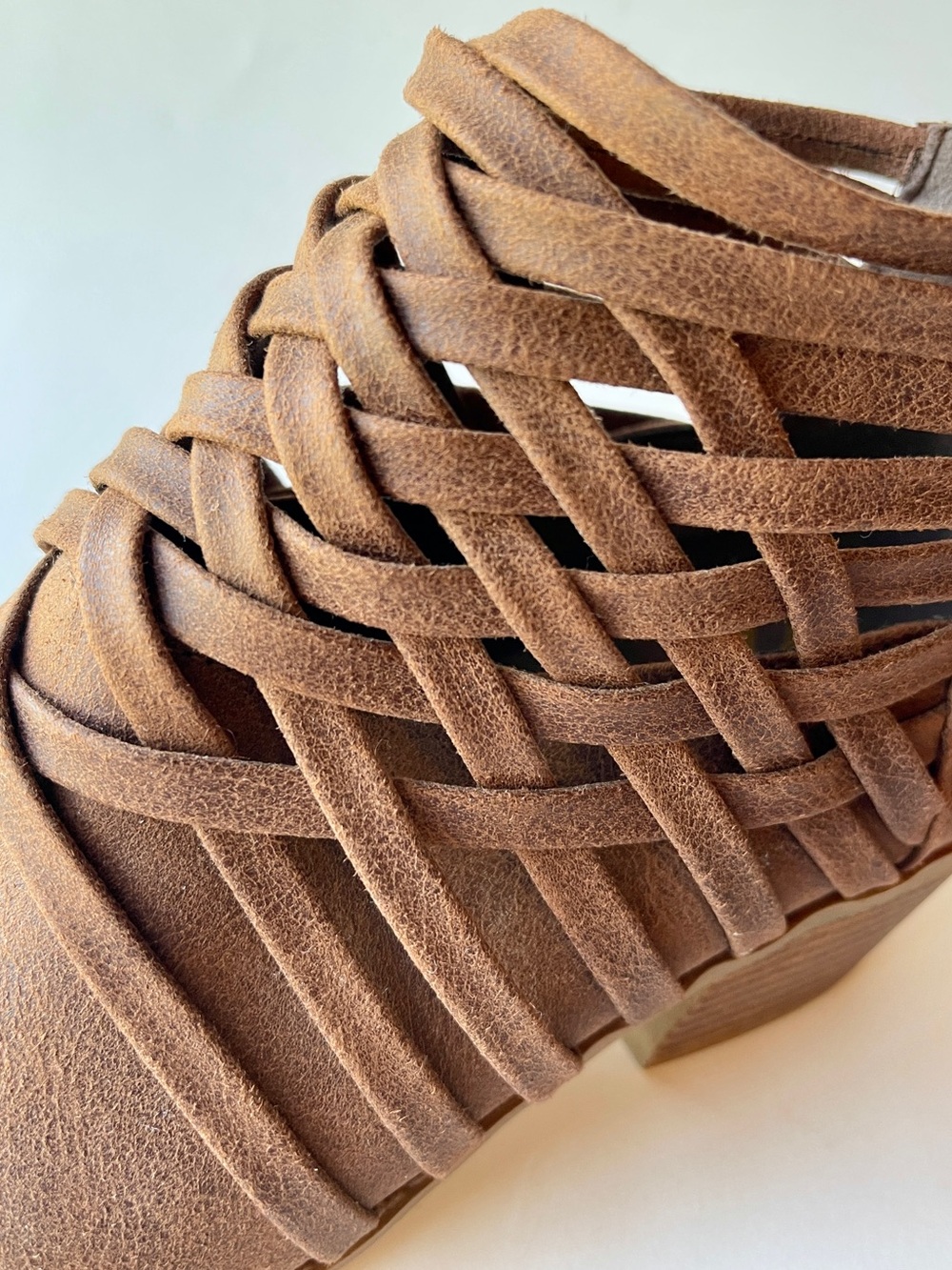 Fergalicious by Fergie "Bandana" Woven Caged Ankle Booties - 5.5 - Picture 8 of 11